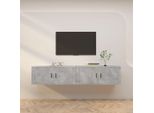 Maison Exclusive - Mobili Porta Tv A Parete 2 Pz Grigio Cemento 100X34,5X40 Cm