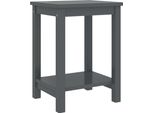 Maison Exclusive - Comodino Grigio Scuro 35X30X47 Cm In Legno Massello Di Pino