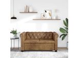 Maison Exclusive - Divano Chesterfield A 2 Posti In Similcuoio Marrone