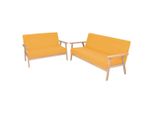 Maison Exclusive - Set Di Divani 2 Pz In Tessuto Giallo