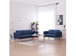 Maison Exclusive - Set Divani 2 Pz In Tessuto Blu