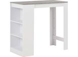 Maison Exclusive - Tavolo Da Bar Con Ripiano Bianco 110X50X103 Cm