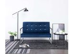 Maison Exclusive - Divano A 2 Posti Con Braccioli Blu Cromato E Velluto