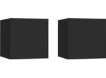 Maison Exclusive - Comodini Neri 2 Pz 30,5X30X30 Cm In Truciolato