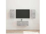 Maison Exclusive - Mobile Tv Da Parete 6 Pezzi Cemento Grigio Legno Composito