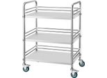 Carrello In Acciaio Inossidabile Succebuy A 3 Ripiani Con Rotelle, Carrello Versatile Per Laboratori, Cucine, Strutture Mediche, Ospedali, Ristoranti E Catering, Con Rotelle Bloccabili Per Una Tenuta Sicura