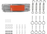 Fune Metallica In Acciaio Inossidabile Succebuy φ3,2 Mm, Lunghezza 30,5 M, In Acciaio Inossidabile 304 Con Un Carico Di Rottura Di 2,94 Kn, 7X7 Trefoli Per Ringhiere, Ringhiere Per Terrazze E Graticci Da Giardino