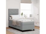 Maison Exclusive - Letto Con Materasso Boxspring Grigio Chiaro 80 X 200 Cm Tessuto