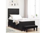 Maison Exclusive - Letto Boxspring Con Materasso Nero 90 X 200 Cm Velluto