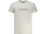 T-Shirt Da Uomo A Maniche Corte Grigia Con Scollo Rotondo E Logo In Cotonelogico
