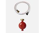 Tubo Flessibile Per Gas Propano Con Regolatore Di Pressione, 1,5M, Rosso