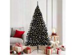 Maison Exclusive - Albero Di Natale Artificiale Preilluminato Nero 180 Cm Pvc