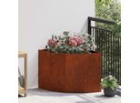 Maison Exclusive - Fioriera Angolare Arrugginita 60 X 60 X 50 Cm Acciaio Resistente Alle Intemperie