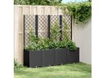 Maison Exclusive - Fioriera Con Griglia Rampicante Nera 160X40X140 Cm Pp