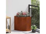 Maison Exclusive - Fioriera Angolare Arrugginita 45 X 45 X 50 Cm Acciaio Resistente Alle Intemperie