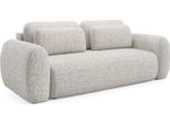 Dmora Divano Letto 3 Posti Sessame 266X121 Cm Beige Chiaro, Sfoderabile Cuscini Sfoderabili Contenitore