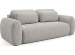 Dmora Divano Letto 3 Posti Sessame 266X121 Cm Beige, Sfoderabile Cuscini Sfoderabili Contenitore