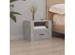 Maison Exclusive - Comodino Da Parete Grigio Cemento 50X36X40 Cm