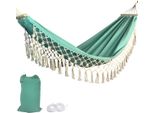 Amaca Deluxe – Outdoor E Campeggio – Amaca Singola Con Sedia A Dondolo – Verde – Amaca Tradizionale In Tela Per Giardino, Terrazza E Tempo Libero