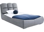 Comodo Letto Singolo Grigio Letto Imbottito Di Design Struttura In Legno
