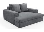 Dmora Divano Fisso 2 Posti Comazzo 162X167X86H Cm Grigio Scuro, Sfoderabile Cuscini Sfoderabili