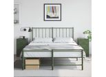 Maison Exclusive - Comodini 2 Pz. Verde Oliva 34,5X39X62 Cm Acciaio
