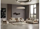 Elegante Salotto Beige Set Di Sedute Moderno 2X Poltrona A 3 Posti