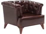 Set Divani Chesterfield Marroni Poltrona Moderna Designer 2 Posti