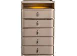 Elegante Cassettiera Beige Per Soggiorno Credenza Di Design Mobili In Legno Pregiato