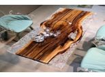 Elegante Tavolo Da Pranzo In Resina Epossidica Tavoli Da Pranzo Dal Design Raffinato Con Motivo A Ghiaccio