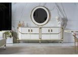 Credenza Bianca Con Specchio, 4 Ante, 4 Cassetti, Moderna