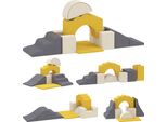 Aiyaplay Set Di 7 Mattoncini In Schiuma Per Bambini Mattoncini Morbidi Mattoncini Giganti Divano Da Gioco Per Arrampicarsi Mattoncini Grandi Con Effetto Velluto Divano Modulare Con Mattoncini Giocattoli Per Arrampicarsi Per Bambini Giallo