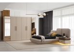Mobili Per Camera Da Letto Di Design Letto Imbottito Beige Comodini Armadio