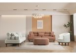 Set Divani Bianco-Beige Mobili Imbottiti Di Design Eleganti Divani A 3 Posti