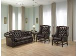 Lussuoso Set Divani Chesterfield 3 Posti 2X Poltrone In Pelle