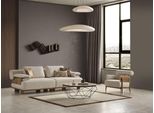 Salotto Beige Sedute Edler Poltrona Moderna A 3 Posti In Tessuto