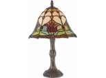 Casa Padrino Lampada Da Tavolo Tiffany In Stile Art Nouveau Colorata / Marrone H. 40 Cm - Lampade Tiffany