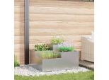 Maison Exclusive - Vaso Da Giardino Argento 100 X 100 X 48 Cm Acciaio Zincato