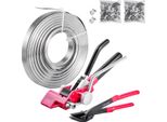 Set Di Reggiatura Con Nastro In Acciaio Vevor Da 4 Pezzi, Reggiatrice Manuale Con Nastro Metallico Da 60 M, 200 Graffette Metalliche E Taglierina, Attrezzatura Da Officina Perfetta Per L'imballaggio Industriale, Il Trasporto E Lo Stoccaggio.