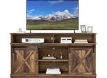 Fortuna Lai Grande Mobile Tv, Credenza, Mobile Multimediale Con 2 Ante Scorrevoli Classiche, Ripiani Regolabili Per Soggiorno, Sala Da Pranzo, Design Rustico 148 * 40 * 78 Cm