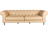 Divano Chesterfield Beige A 3 Posti Lussuoso Divano In Pelle Divano Da Salotto