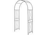 Costway Arco Per Rose In Metallo, Arco Da Giardino Per Piante Rampicanti, Griglia Per Rose Con 4 Pali Di Sostegno, Arco Di Sostegno Per Rampicanti Griglia Rampicante Arco Rampicante 120X56X220Cm