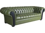Divano Chesterfield Verde Lussuoso Divano A 3 Posti In Ecopelle Mobili