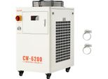 Vevor Raffreddatore Ad Acqua Industriale, 5 Kw, Sistema Di Raffreddamento Ad Acqua Con Compressore, Serbatoio Da 15 Litri, Portata Massima 70 L/Min, Raffreddatore Ad Acqua Industriale Per Macchine Per Incisione E Taglio Laser CO2 A Tubo.