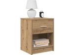 Maison Exclusive - Comodini 2 Pz. Con Cassetto In Rovere Artigianale 40X34X50 Cm