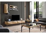 Elegante Set Da Salotto Tv Mobile Basso Beige Tavolini Da Caffè 4 Pezzi.