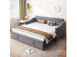 Fortuna Lai Divano Letto Imbottito 2 In 1 Divano Letto Multifunzionale 90/180, Tessuto In Velluto Grigio Divano Letto Imbottito Con Presa Elettrica E Tasca Portaoggetti