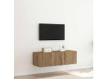 Maison Exclusive - Mobile Tv In Rovere Artisan 100 X 35 X 31 Cm Materiale Ligneo