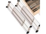 Edibazzar | Divisori Regolabili Per Cassetti, Set Da 2, Organizer, Separatori