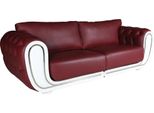 Lussuoso Divano Chesterfield Rosso Divano Da Salotto A Tre Posti In Pelle